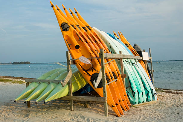 istock Pile of Kayaks 91676893