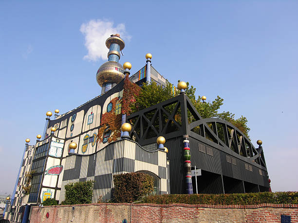 Smoky Artistic Construction  hundertwasser haus in vienna austria stock pictures, royalty-free photos & images