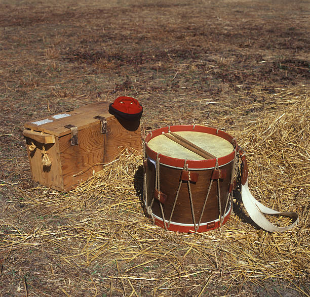 Civil War drum  civil war enactment stock pictures, royalty-free photos & images