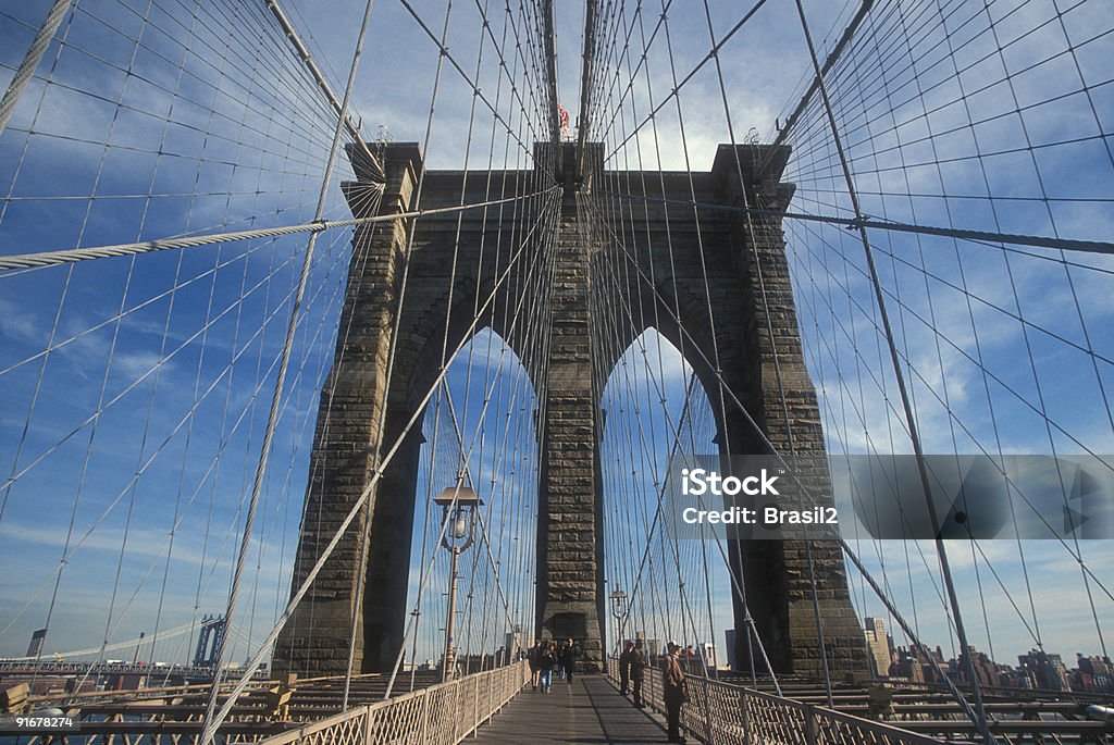 Ponte di Brooklyn - Foto stock royalty-free di Composizione orizzontale