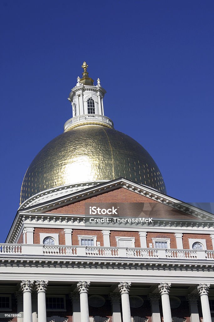 マサチューセッツ州会議事堂のドーム - カラー画像のロイヤリティフリーストックフォト