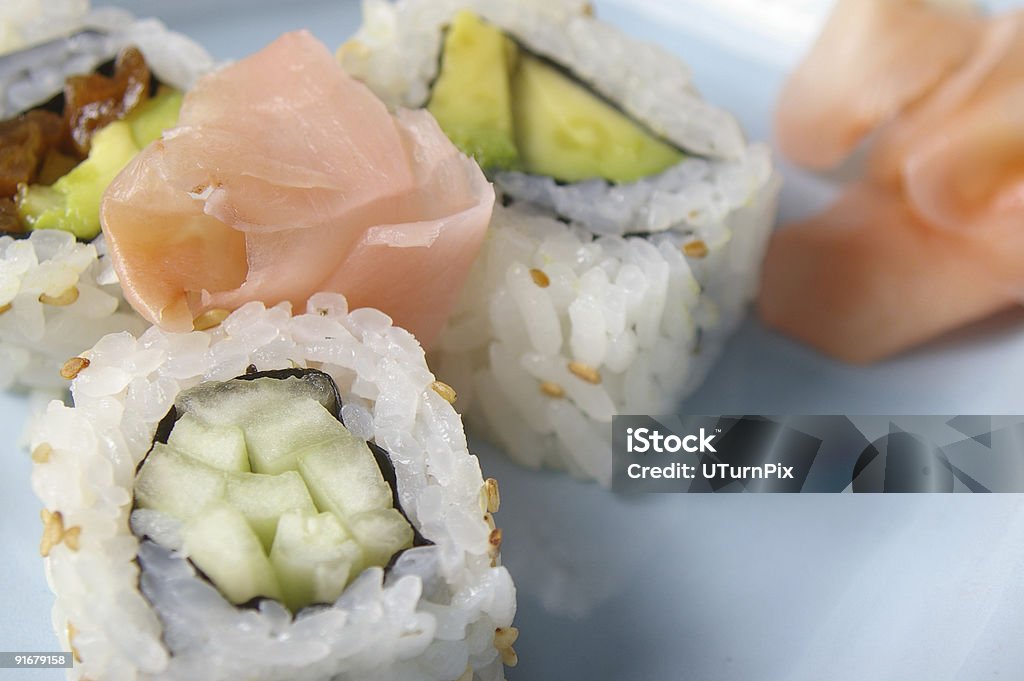 Vegetariano Sushi - Foto stock royalty-free di Alimentazione sana