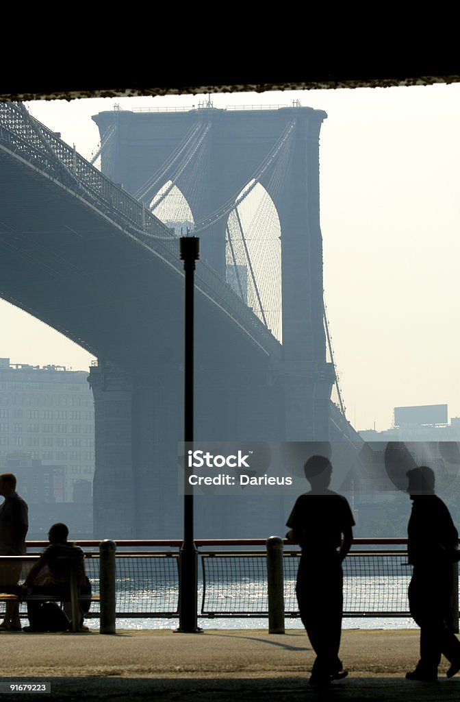Утро в Бруклинский мост - Стоковые фото Без людей роялти-фри