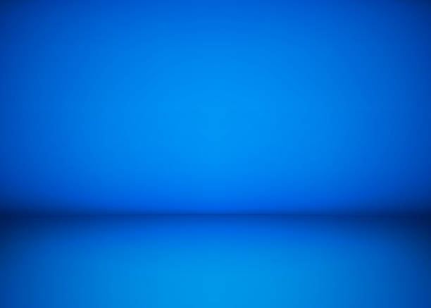 istock Abstract blue studio workshop background. Template of room interior, floor and wall. Photography workshop space. Vector illustration 916800292