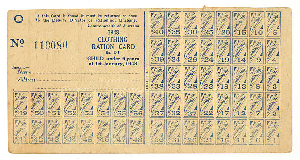 istock Child's Clothing Ration Card 91680257