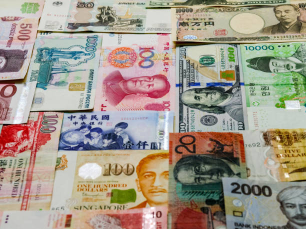 국제 통화 글로벌 자금 - currency exchange exoticism trading exchange rate 뉴스 사진 이미지