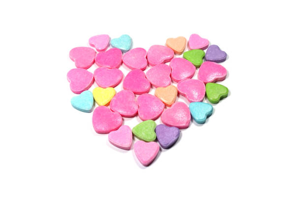 istock Closed up group of colorful love candy 916808022