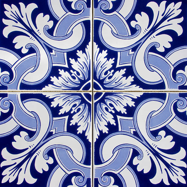 istock Beautiful traditional blue tiles with pattern from Portugal 91681057