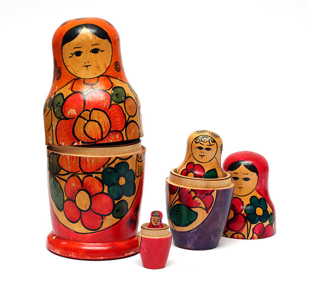 istock russian wooden dolls set - 