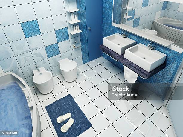 Bathroom Interior Stock Photo - Download Image Now - Apartment, Built Structure, Ceramics