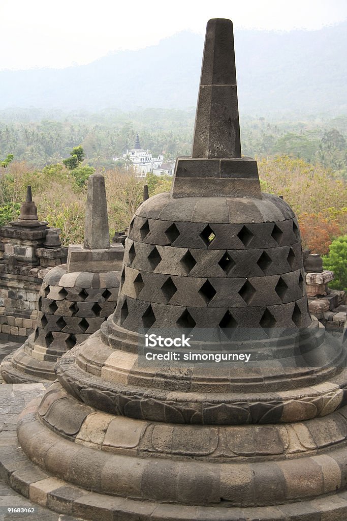 보로부두르 stupas - 로열티 프리 0명 스톡 사진