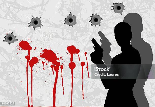 Crime Stock Illustration - Download Image Now - Gangster, In Silhouette, Assassination