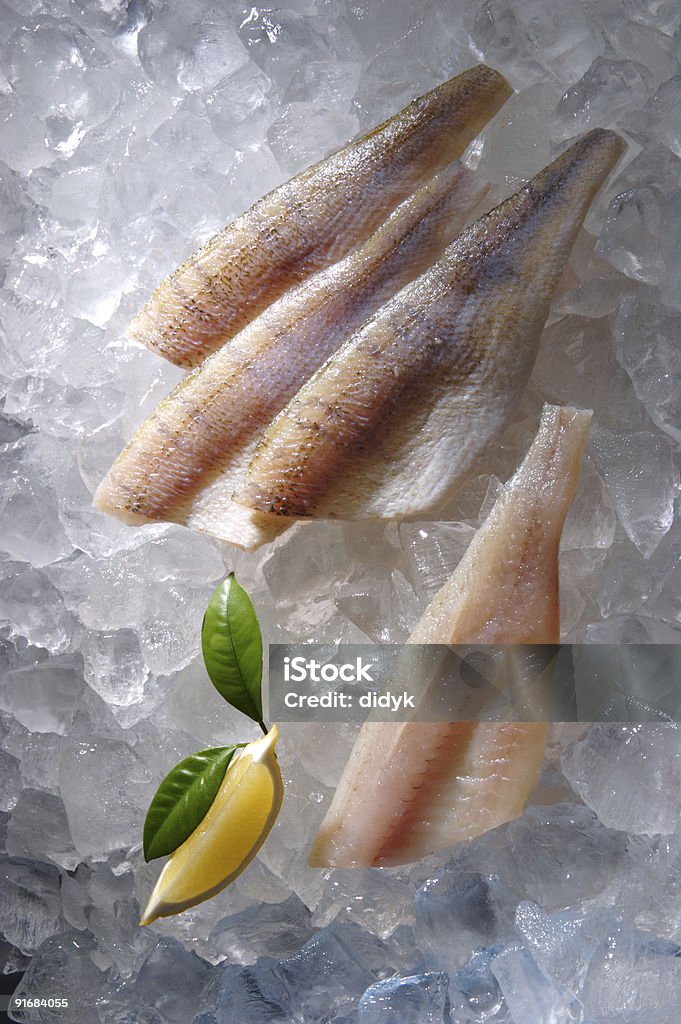 Filet de poisson sur la glace - Photo de Aliment préparé en filet libre de droits