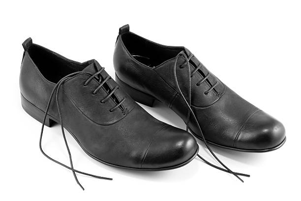 istock modern black shoes with unleash laces 91684117