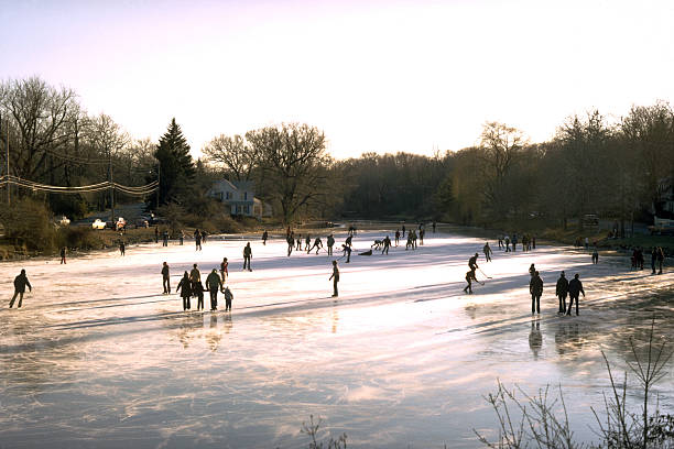Skating Pond stock photo