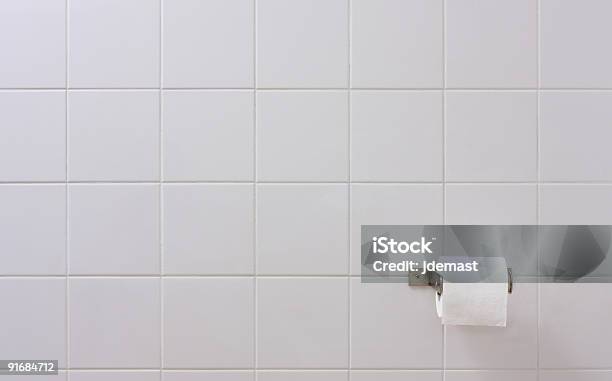 Toilet Paper Stock Photo - Download Image Now - Wall - Building Feature, Public Restroom, Toilet