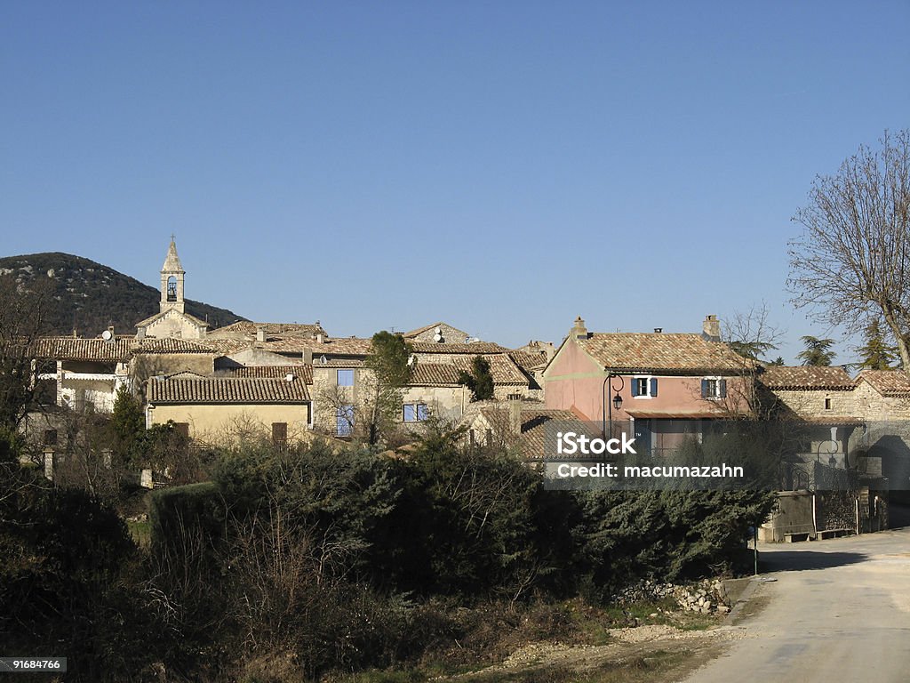 Provencal village of Fons sur Lussan  Building Exterior Stock Photo