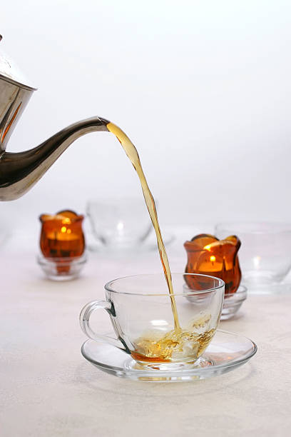 istock Tea starting to fill teacup 91685127