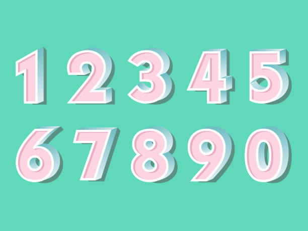 istock (Element) set of ten numbers form zero to nine, number flat design 916851682