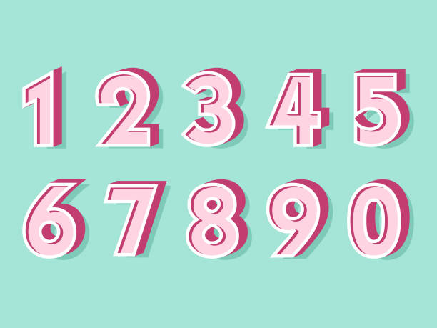 istock (Element) set of ten numbers form zero to nine, number flat design 916851738