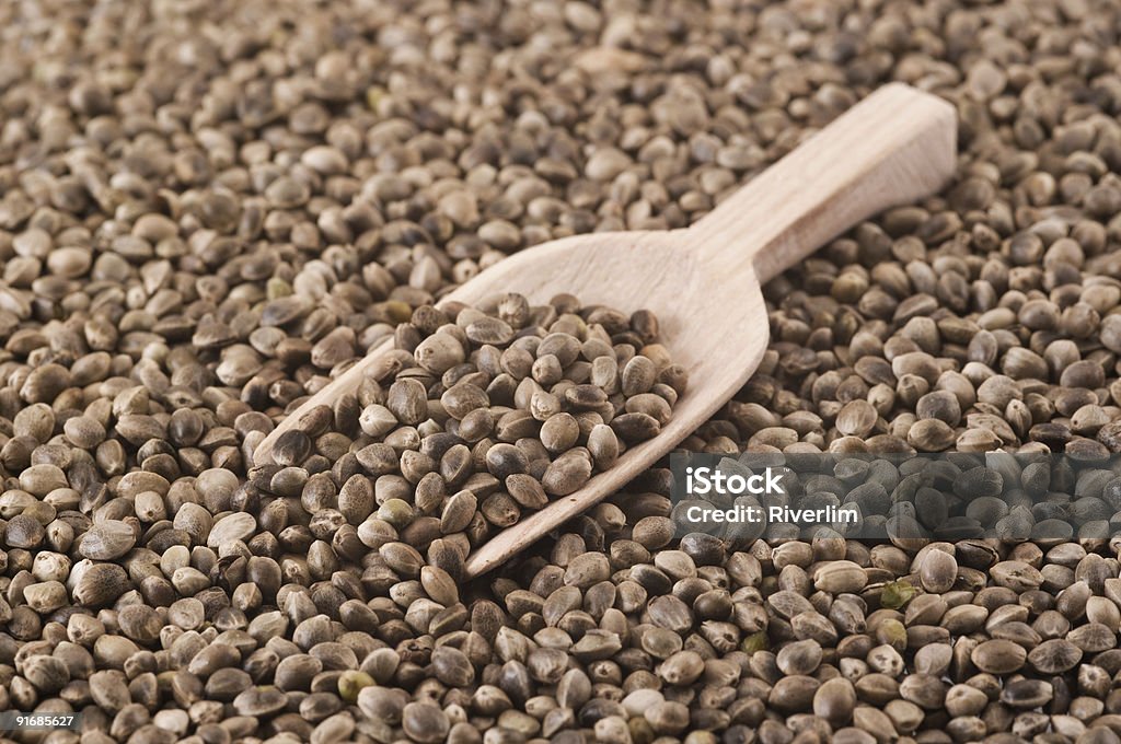 Hemp Seeds  Brown Stock Photo