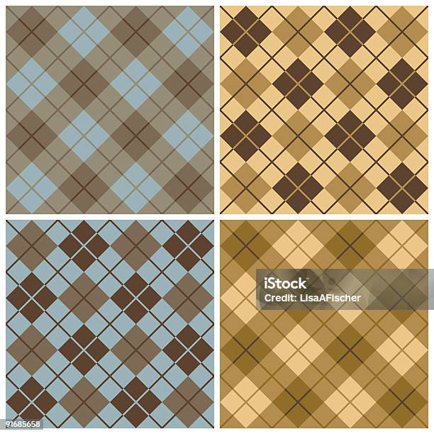 아가일체크 패턴 토프 및 골드 블루 0명에 대한 스톡 벡터 아트 및 기타 이미지 - 0명, 갈색, 고풍스런