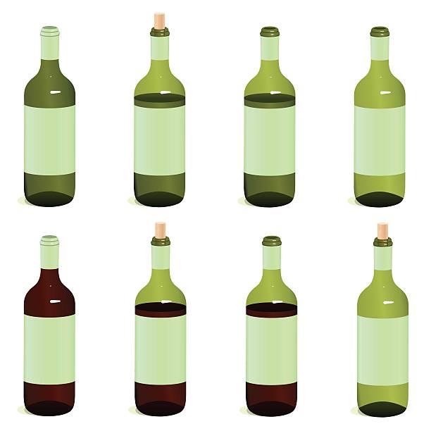 Wine Bottles with Copyspace vector art illustration