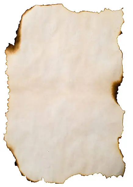 Photo of old burnt paper