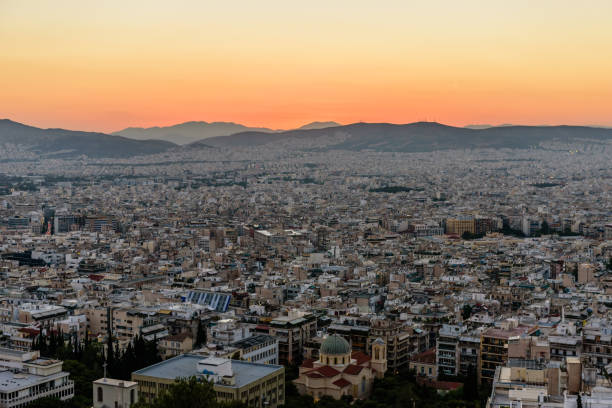 istock Sunset view of Athens from Lycabettus hill 916862708