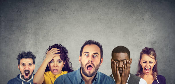 istock Women and men expressing anger, desperation, shock 916863458