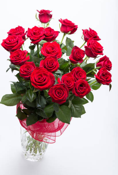 istock bouquet of blossoming dark red roses 916866568