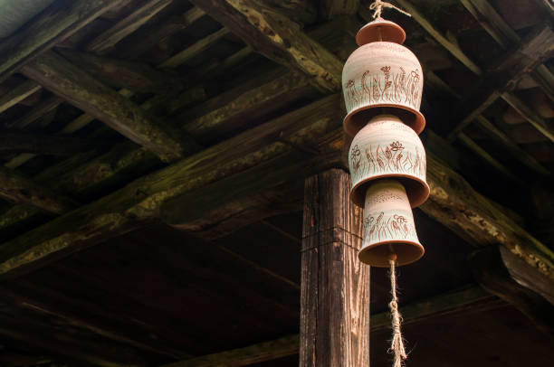 istock Garden clay wind bells 916866674