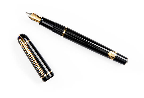 caneta em branco - fountain pen business pen writing imagens e fotografias de stock