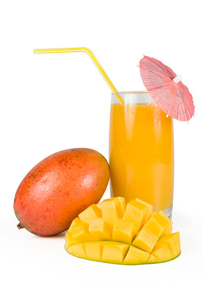 istock Fresh mango and glass of juice 91687385