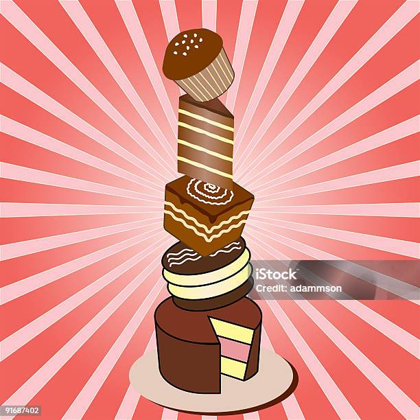 Chocolate Extravaganza Stock Illustration - Download Image Now - Cake, Chocolate, Clip Art