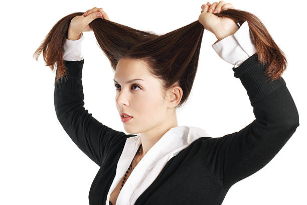 istock Beautiful woman on white background. 91687831