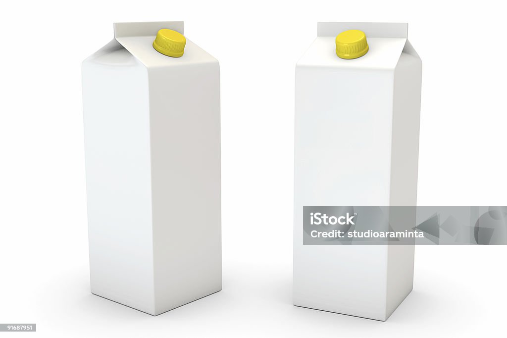Leite em branco caixa - Foto de stock de Embalagem cartonada de leite royalty-free