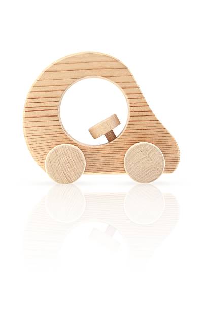 istock Wooden toy car, side view 91688067