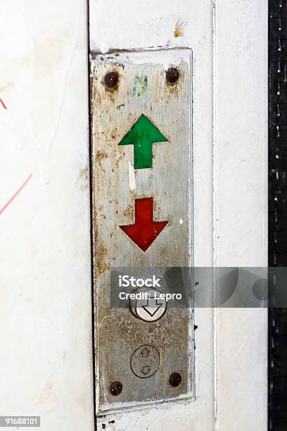 Elevator Button Stock Photo - Download Image Now - Arrow Symbol, Built Structure, Color Image