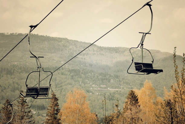 istock Ski lift in the mountains 916881052