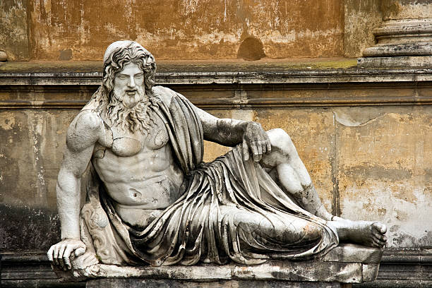 istock sculpture of semilaying man 91688509