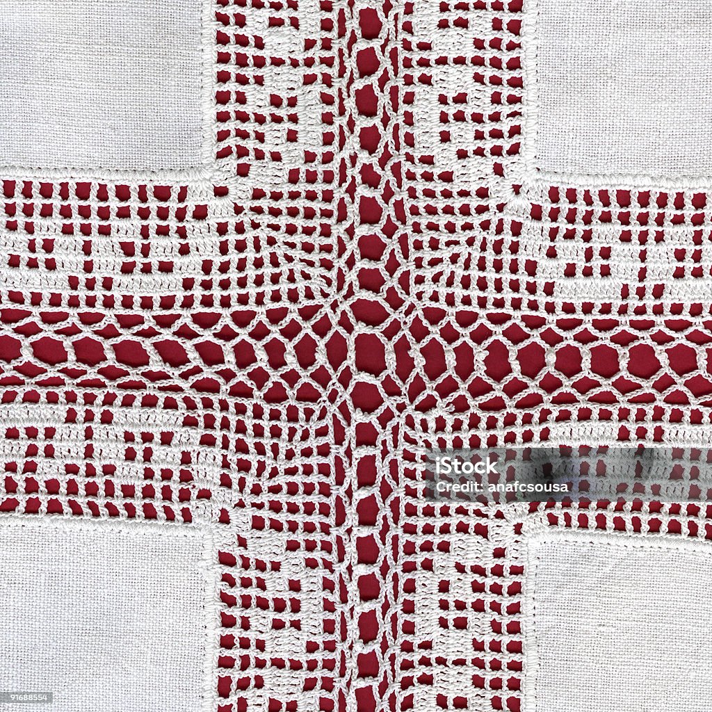 ビンテージホワイトのクロシェ編みコットンのレース - かぎ針編みのロイヤリティフリーストックフォト