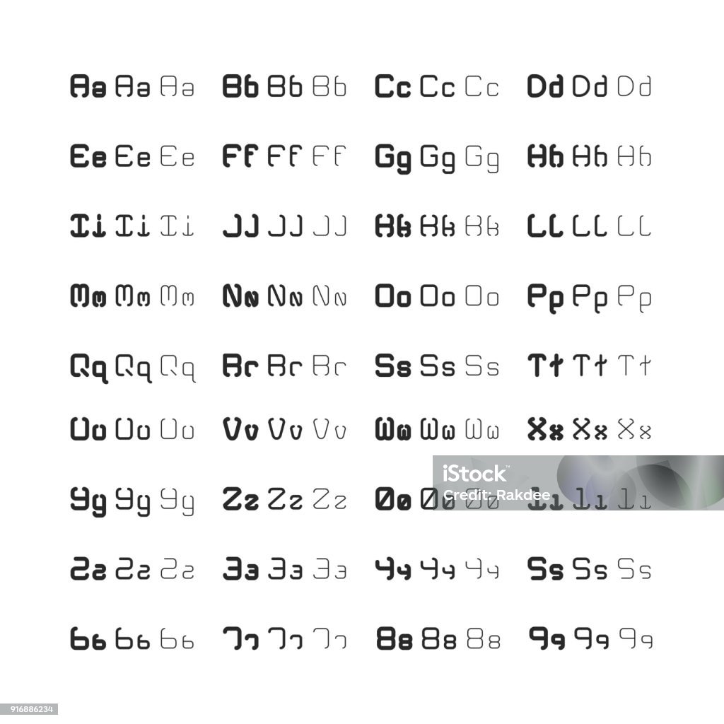 Alphabet Full Set - Typography Series Alphabet Full Set Typography Series Vector EPS File. Typescript stock vector