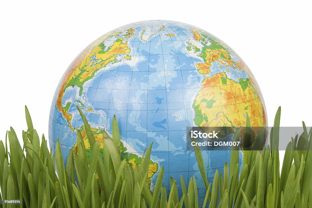 Die Welt in einem grünen Gras. - Lizenzfrei Clipping Path Stock-Foto
