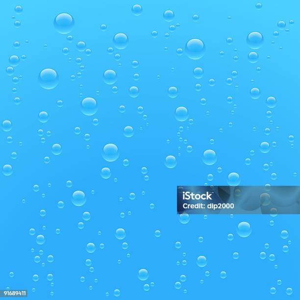 Light Blue Background With Rising Bubbles Stock Illustration - Download Image Now - Abstract, Backgrounds, Blue