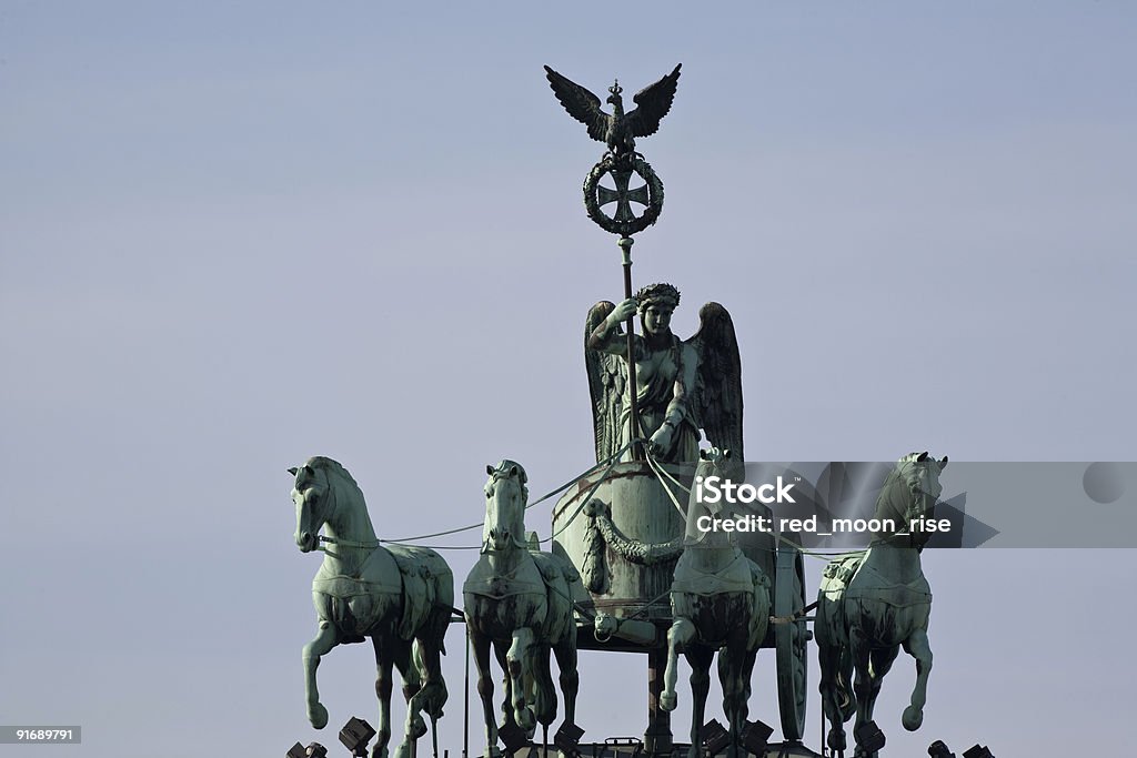 quadriga statue-Brandenburg gate - Lizenzfrei Adler Stock-Foto