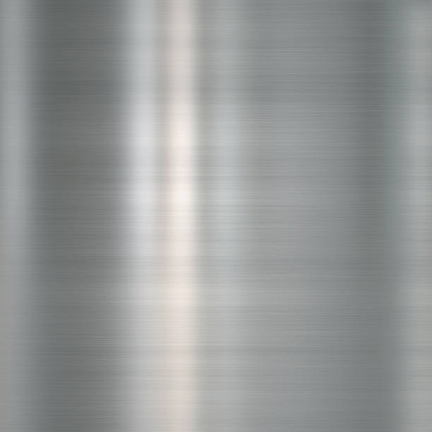 Brushed metal plate stock photo