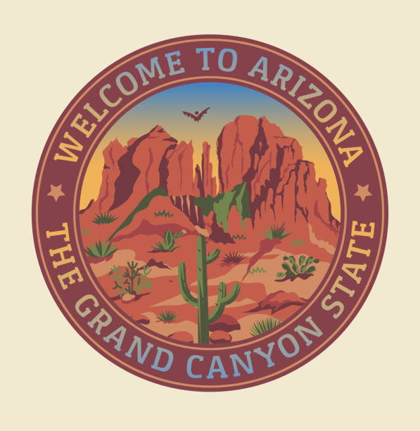 Arizona mountain landscape. Vector