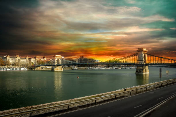 istock Budapest city on a beautiful cloudy day and sunset 916906638