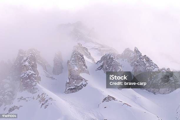 Mountain In A Fog Stock Photo - Download Image Now - Aspirations, Cloud - Sky, Cloudscape